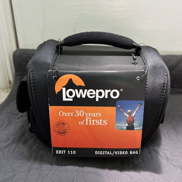 LOWEPRO Edit 110 Digital & Video Camera Bag Black  Strap Padded NWT Accessories - Picture 1 of 10